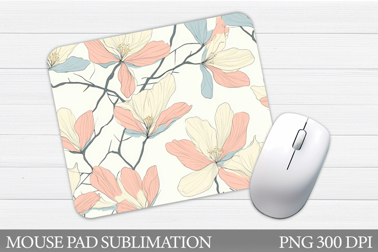 Flowers Mouse Pad Sublimation. Floral Mouse Pad Design