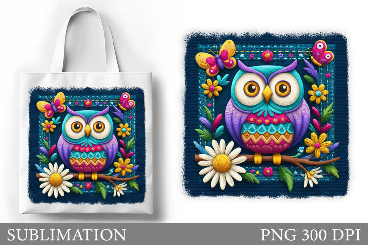 Owl Tote Bag Sublimation. Owl Sublimation