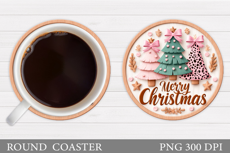 Christmas Tree Coaster Design. Christmas Coaster Sublimation