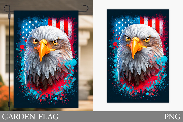 Patriotic Eagle Garden Flag. Patriotic Garden Flag Design