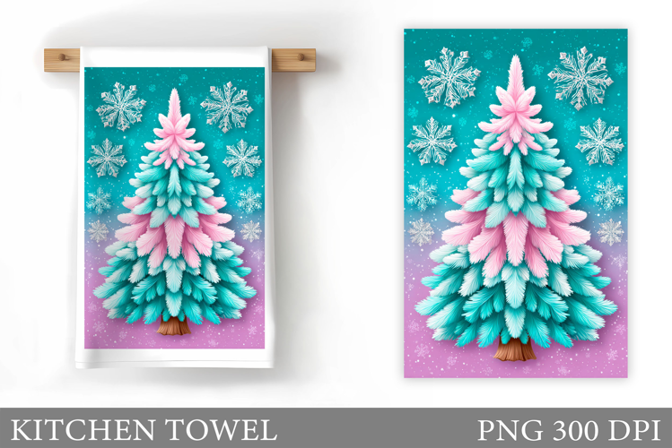 Christmas Tree Kitchen Towel. Christmas Kitchen Towel Design