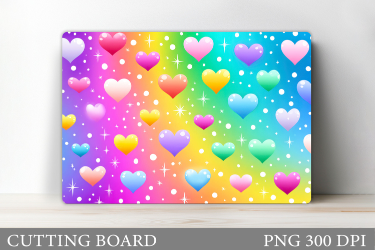 Hearts Cutting Board Design. Valentines Cutting Board