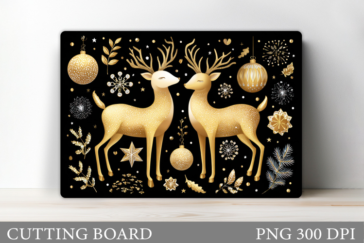 Christmas Deer Cutting Board. Christmas Cutting Board Design