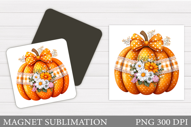 Pumpkin Magnet Design. Pumpkin Sublimation