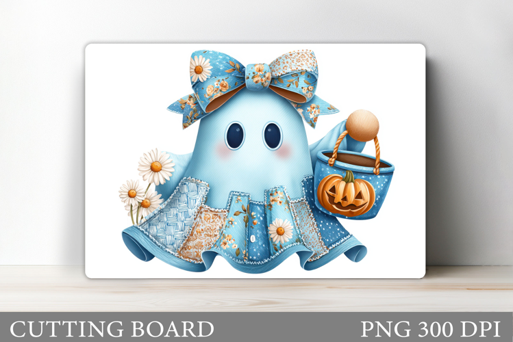 Ghost Cutting Board Sublimation. Halloween Cutting Board