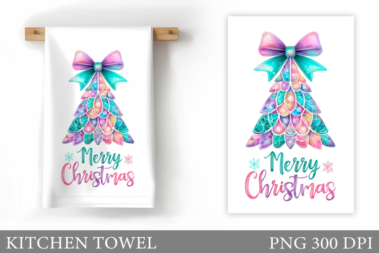 Christmas Tree Kitchen Towel. Christmas Kitchen Towel Design
