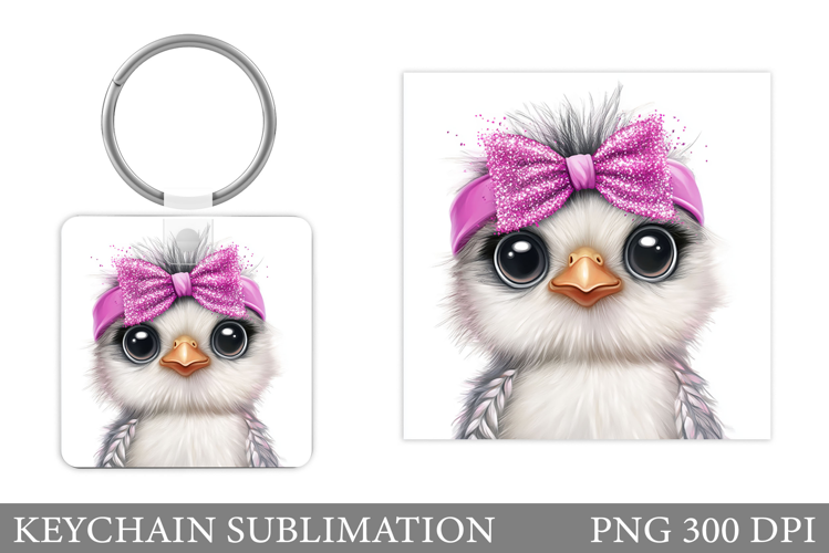 Cute Bird Keychain Design. Cute Bird Sublimation