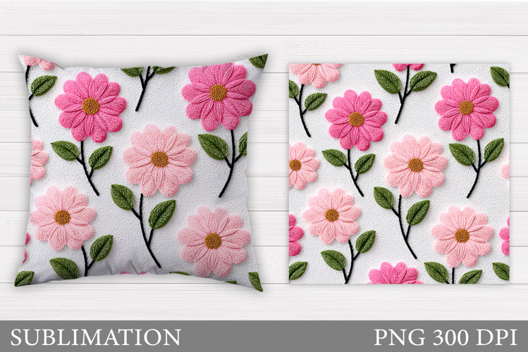 Floral Pillow Design. Flowers Pillow Sublimation
