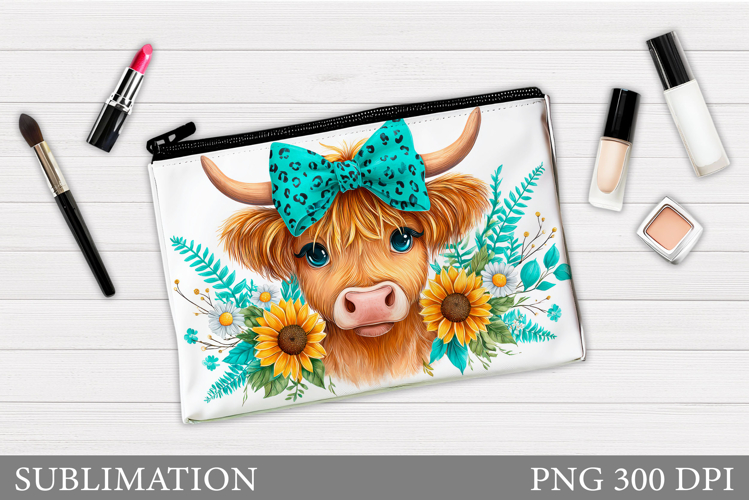 Cow Cosmetics Bag Design. Cow Makeup Bag Sublimation