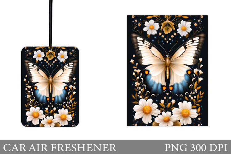 Butterfly Car Air Freshener Design. Butterfly Sublimation