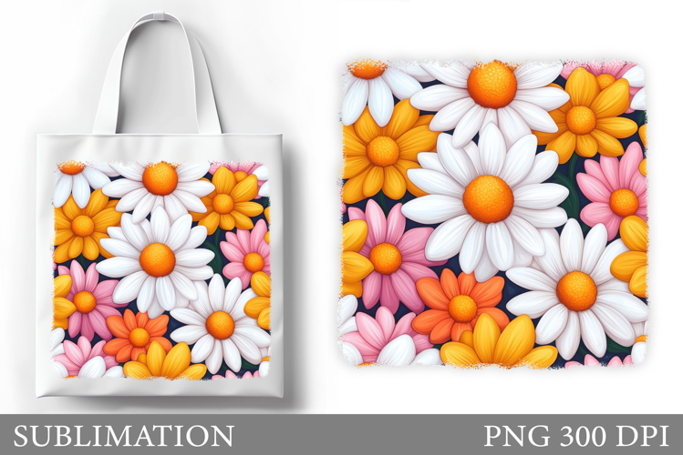 Flowers Tote Bag Design. Floral Tote Bag Sublimation