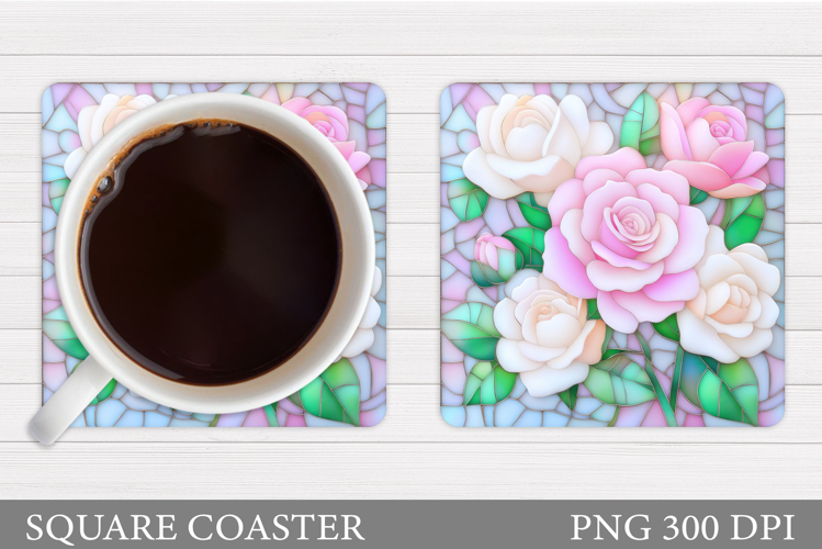 Roses Coaster Design. Roses Sublimation