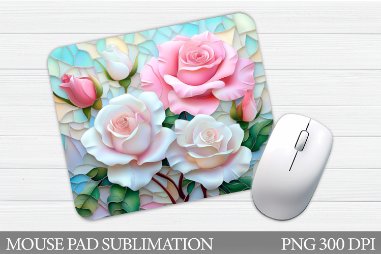 Roses Mouse Pad Sublimation. Flowers Mouse Pad Design