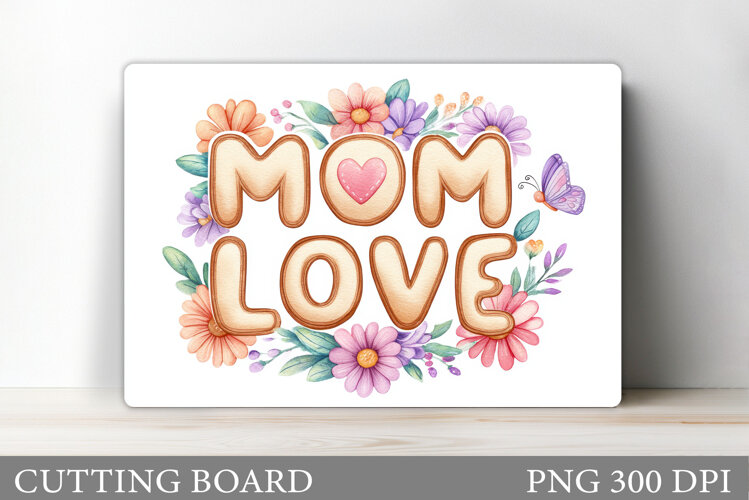 Mother's Day Cutting Board. Floral Cutting Board Sublimation example image 1