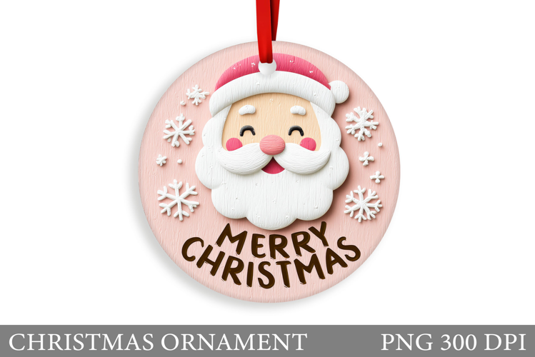 Santa Claus Christmas Ornament. Cute Santa Claus Sublimation