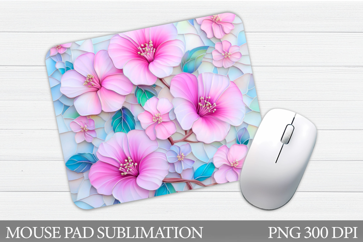 Flowers Mouse Pad Sublimation. Floral Mouse Pad Design