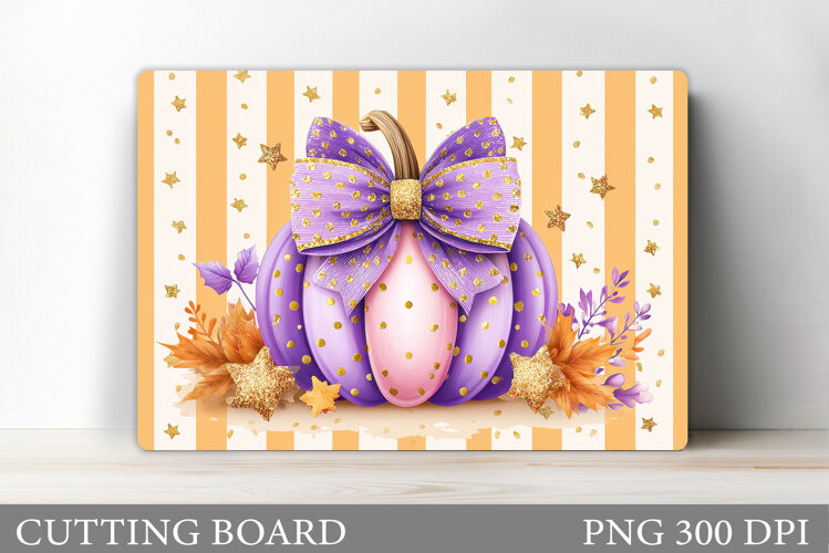 Fall Pumpkin Cutting Board Design. Fall Pumpkin Sublimation example image 1