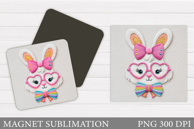 Cute Bunny Magnet Design. Cute Bunny Sublimation