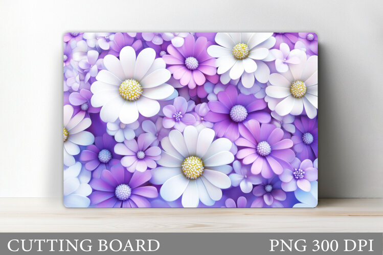 Floral Cutting Board Design. Flowers Cutting Board example image 1