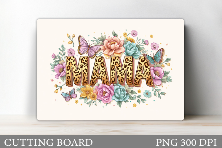 Mother's Day Cutting Board. Floral Cutting Board Sublimation