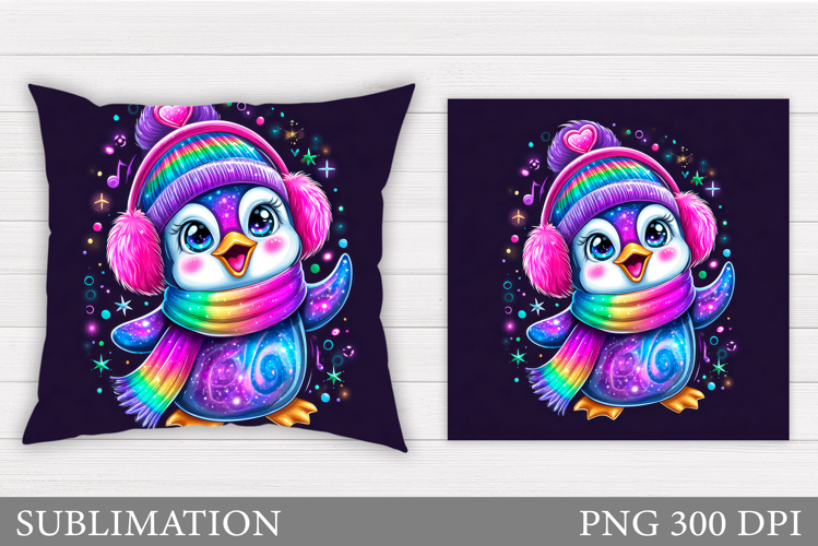Christmas Penguin Pillow. Christmas Pillow Design