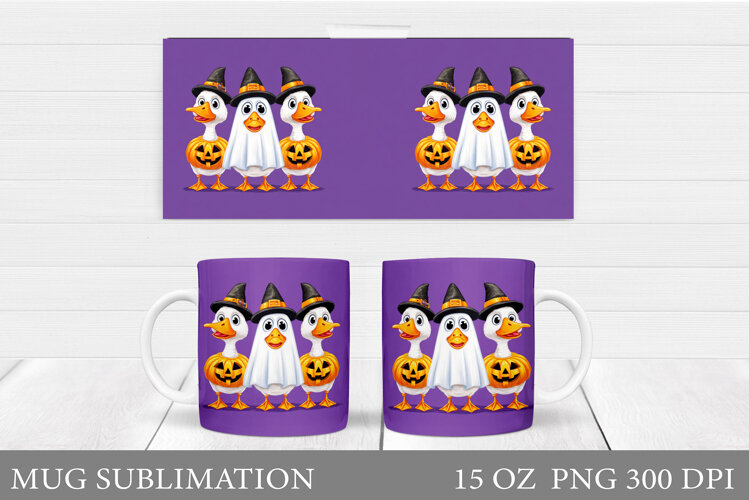 Halloween Goose Mug Design. Halloween Mug Sublimation example image 1