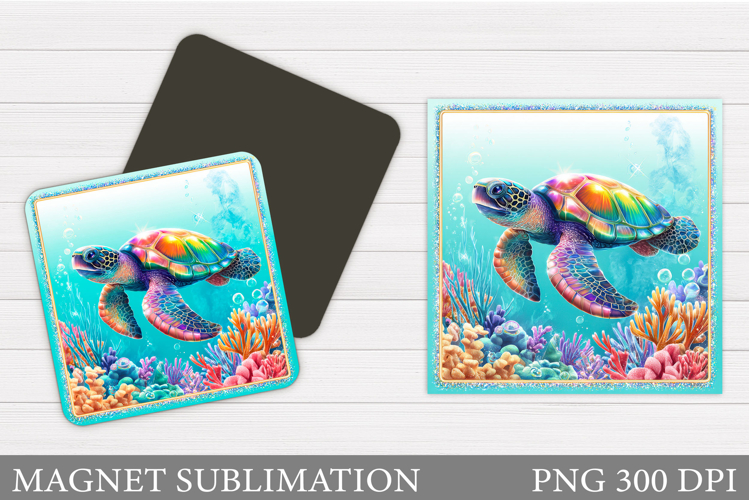 Sea Turtle Magnet Design. Sea Turtle Magnet Sublimation