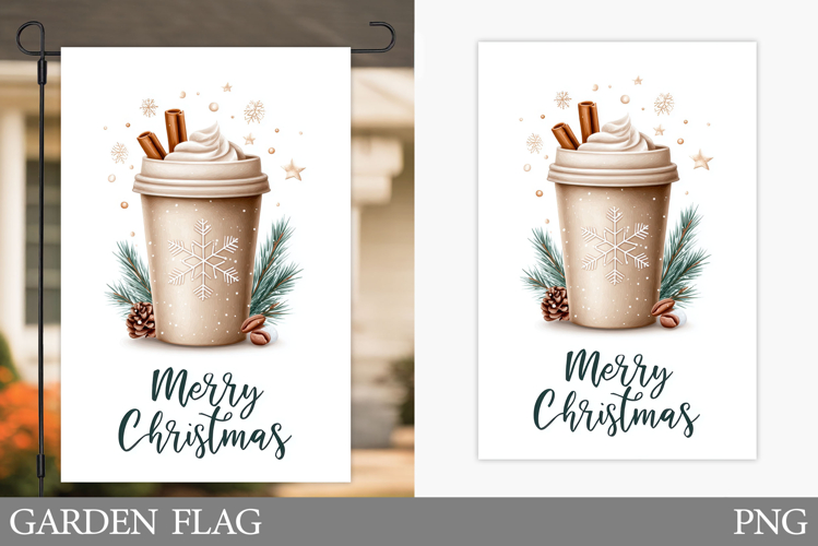 Christmas Garden Flag Design. Christmas Sublimation
