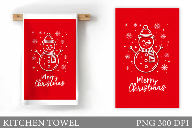 Merry Christmas Kitchen Towel. Christmas Kitchen Towel example image 1
