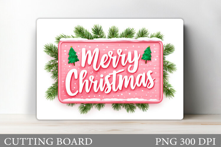 Christmas Cutting Board Design. Christmas Sublimation example image 1
