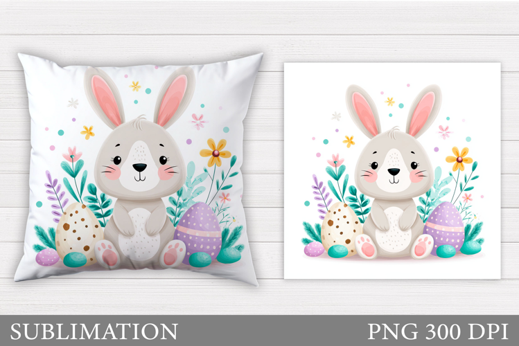 Easter Bunny Sublimation. Easter Bunny Pillow Design