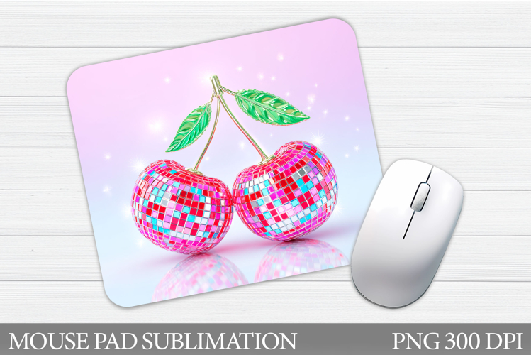 Disco Cherries Mouse Pad. Disco Cherries Sublimation