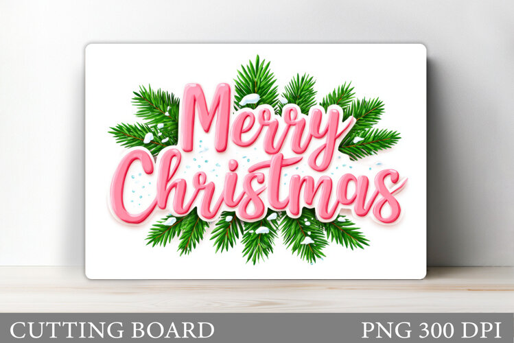 Christmas Cutting Board Design. Christmas Sublimation example image 1