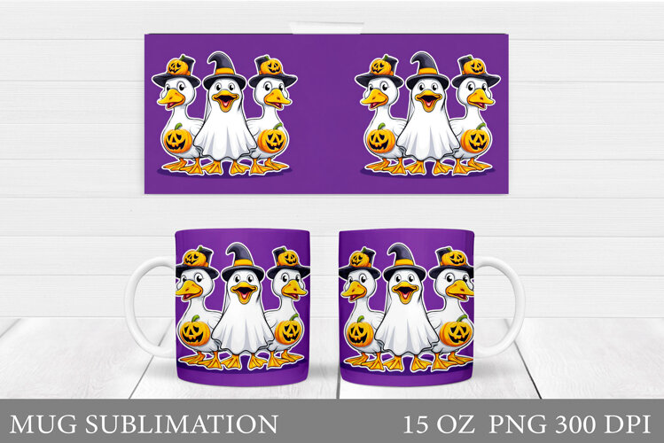 Halloween Goose Mug Design. Halloween Mug Sublimation example image 1