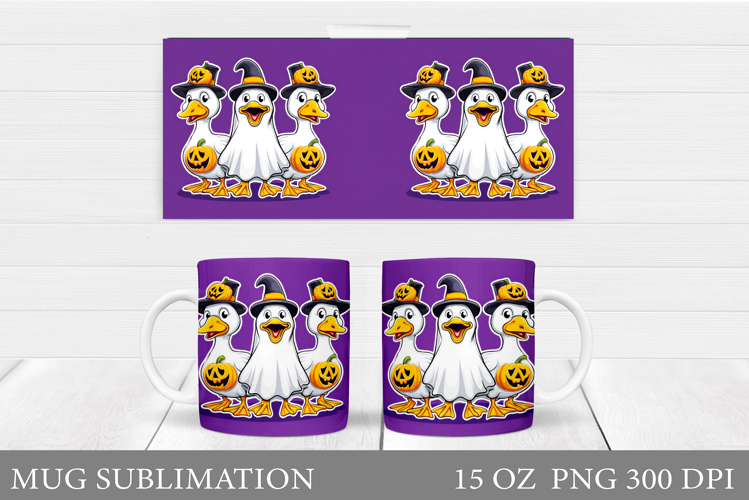 Halloween Goose Mug Design. Halloween Mug Sublimation