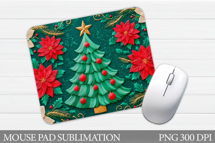 Christmas Tree Mouse Pad. Christmas Mouse Pad Sublimation