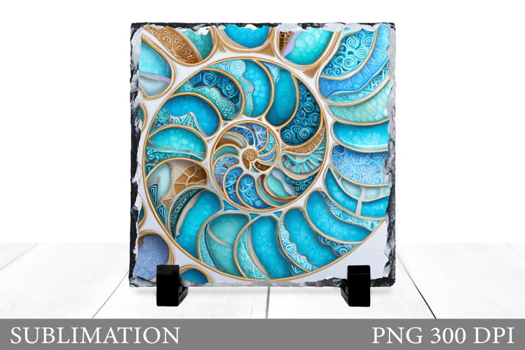 Seashell Slate Design. Seashell Sublimation
