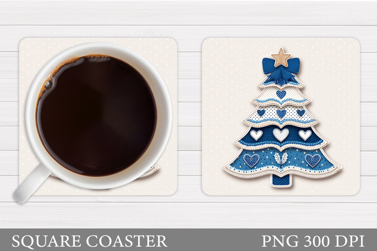 Christmas Tree Coaster Design. Christmas Coaster Sublimation