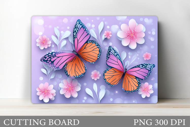 Butterflies Cutting Board Design. Butterflies Sublimation