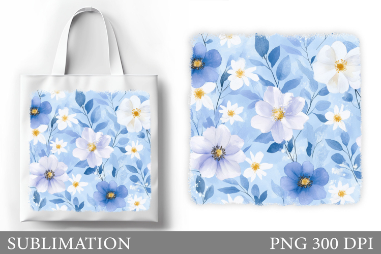 Flowers Tote Bag Design. Floral Tote Bag Sublimation