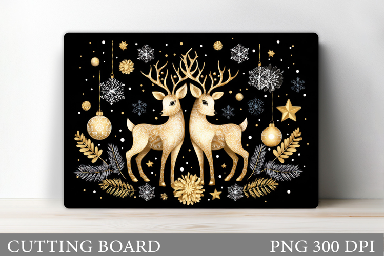 Christmas Deer Cutting Board. Christmas Cutting Board Design