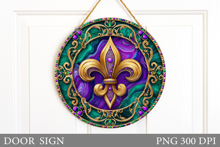 Mardi Gras Door Sign Design. Mardi Gras Sublimation
