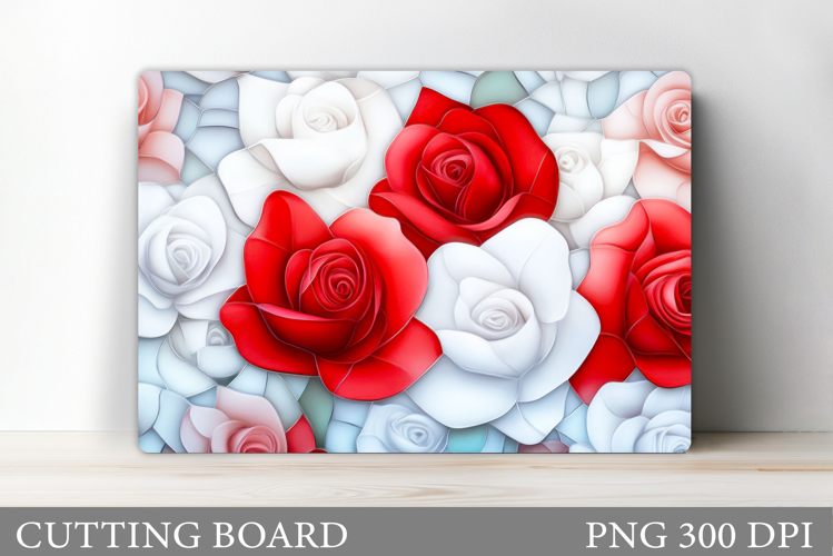 Roses Cutting Board. Flowers Cutting Board Sublimation