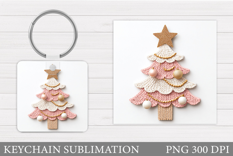 Christmas Tree Keychain. Christmas Keychain Sublimation