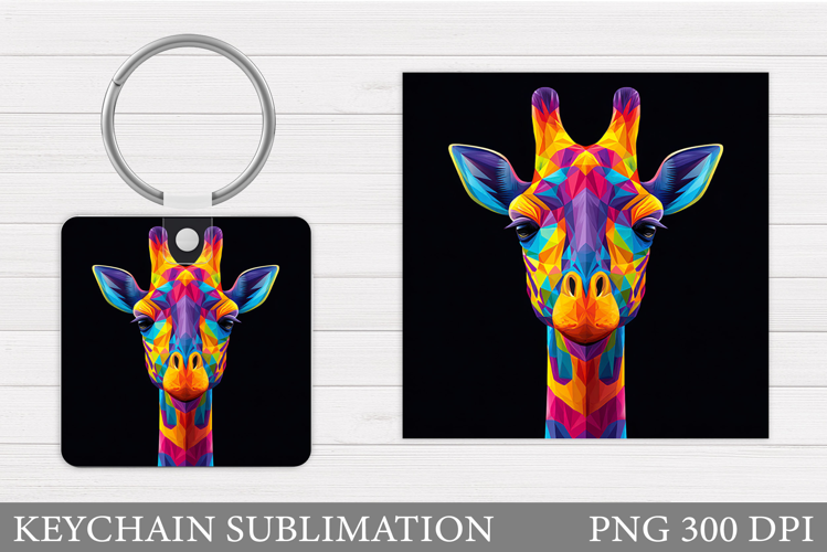 Giraffe Keychain Design. Giraffe Sublimation