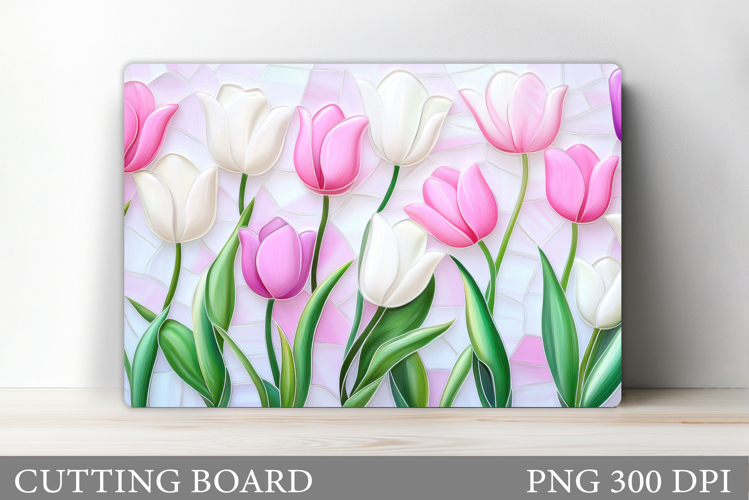 Tulips Cutting Board. Flowers Cutting Board Sublimation