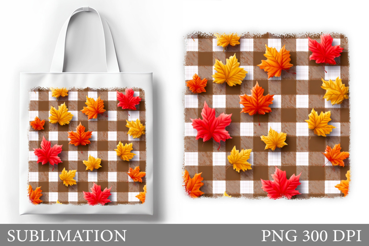 Fall Leaves Tote Bag Design. Fall Tote Bag Sublimation