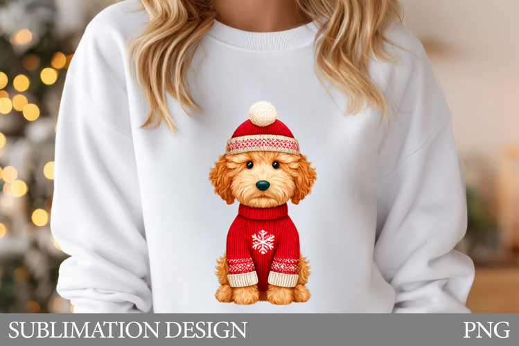 Christmas Dog T-Shirt Design. Christmas Sublimation