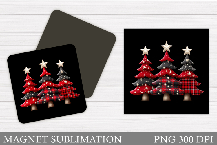 Christmas Tree Magnet Design. Christmas Magnet Sublimation