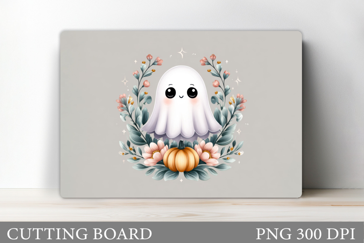 Ghost Cutting Board Sublimation. Halloween Cutting Board